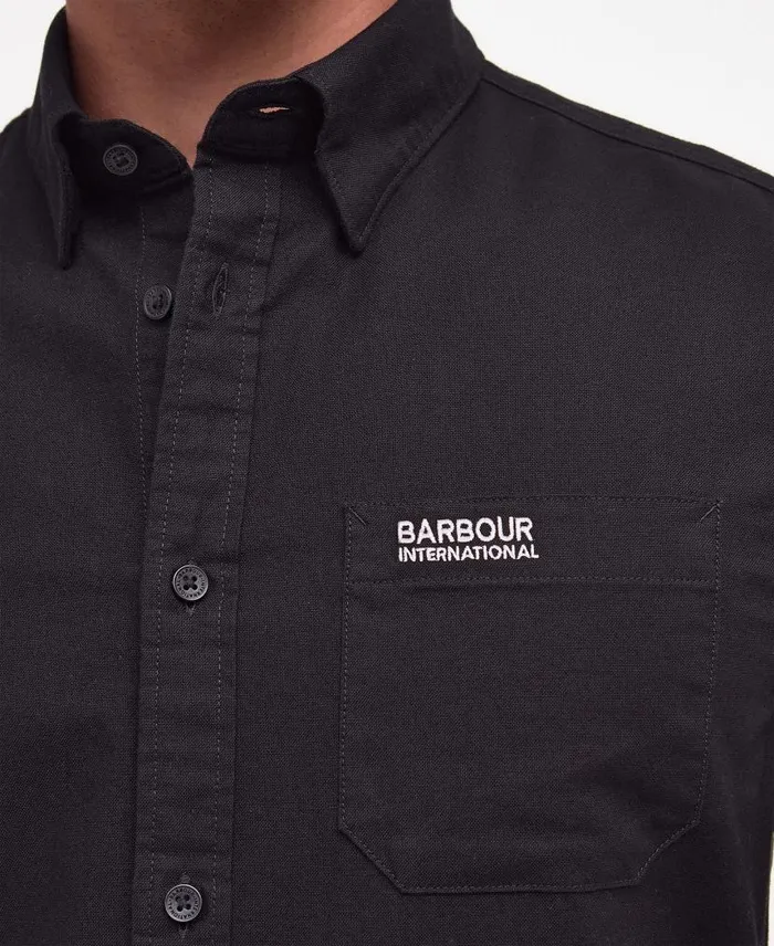 Kinetic Tailored ShortSleeved Shirt Classic White Men Barbour Shirts
