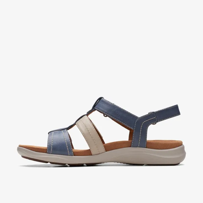 Kitly Step Denim Combination Women Clarks Sandals and Flip Flops