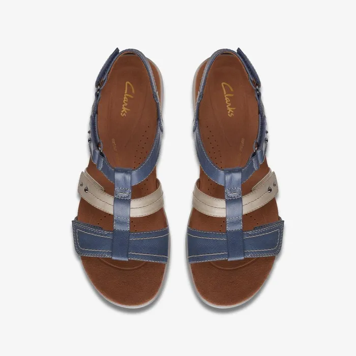 Kitly Step Denim Combination Women Clarks Sandals and Flip Flops