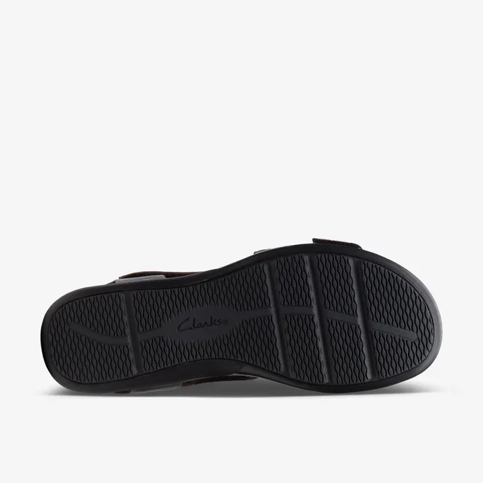 Kitly Way Black Leather Women Clarks Sandals and Flip Flops