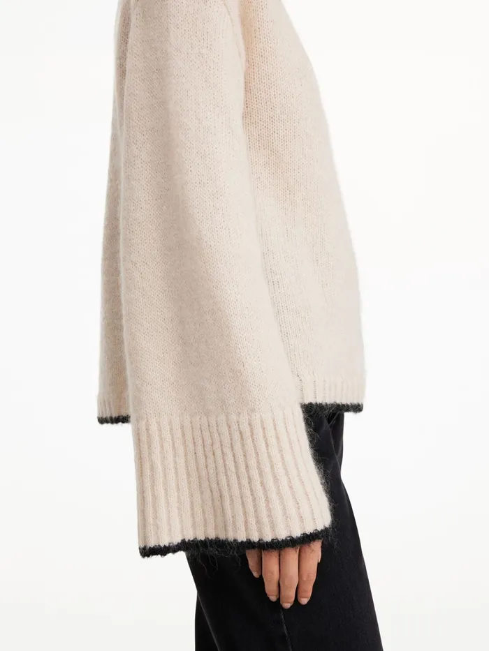Knitwear Women By Malene Birger Cimone Sweater Oyster Gray