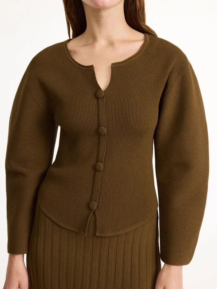 Knitwear Women By Malene Birger Francinas Sweater Shitake