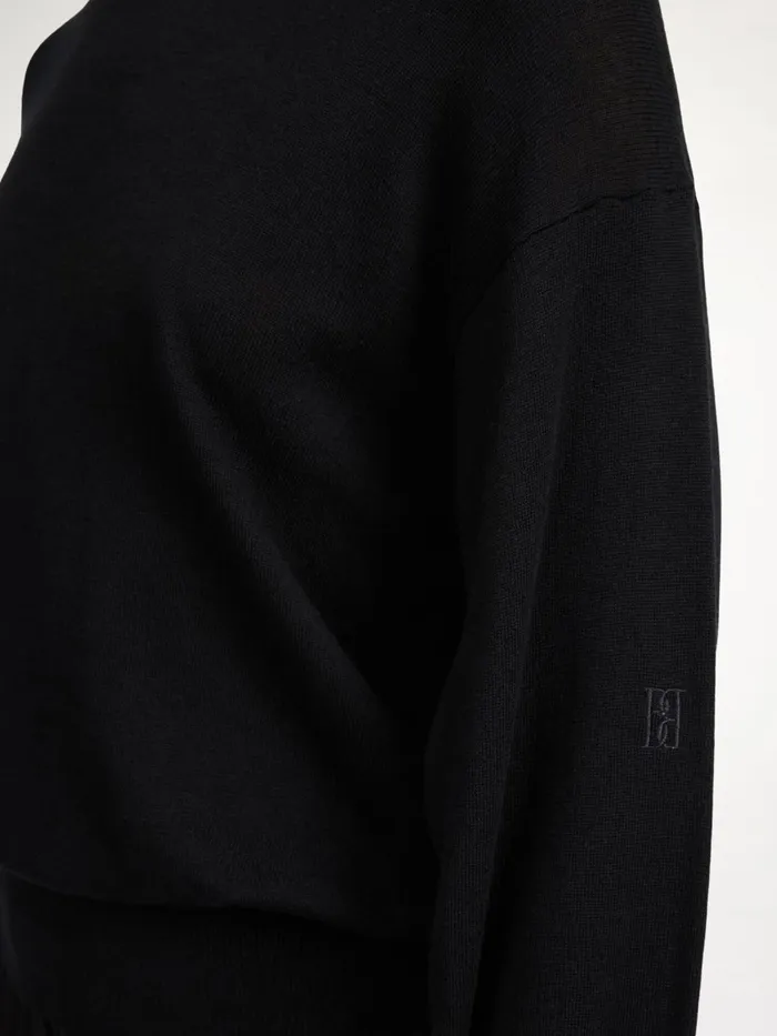 Knitwear Women By Malene Birger Mantea WoolBlend Sweater Black
