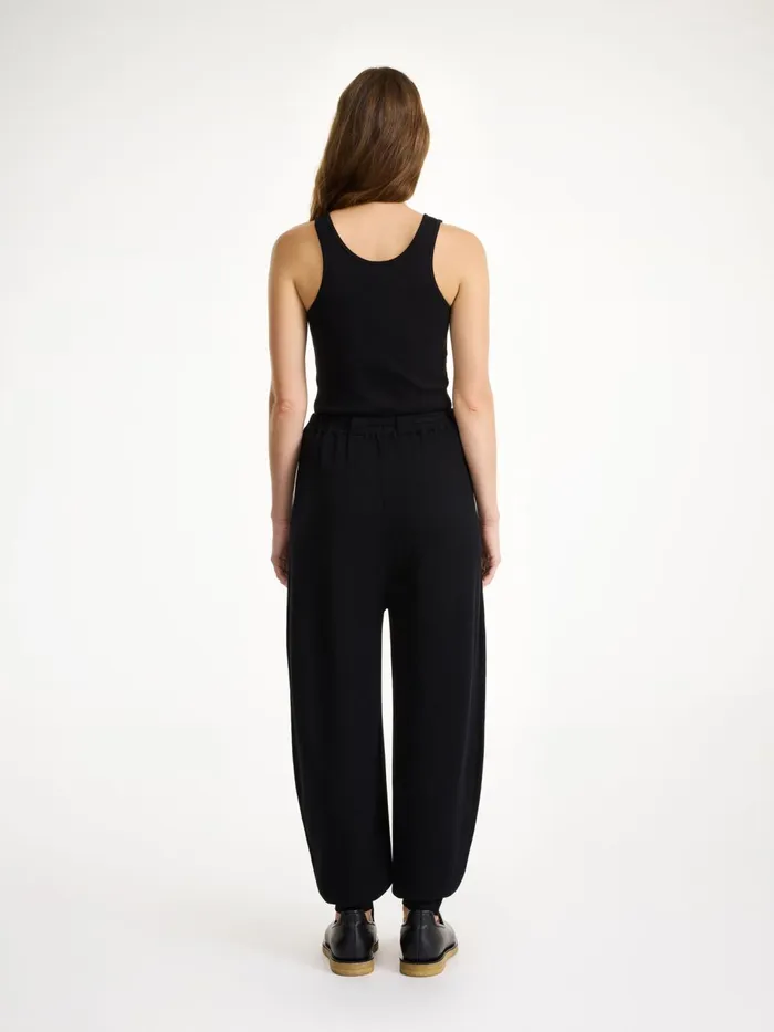 Knitwear Women By Malene Birger Tevana HighWaist Trousers Black
