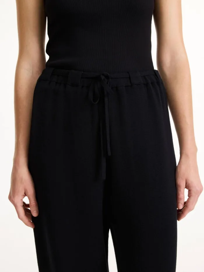 Knitwear Women By Malene Birger Tevana HighWaist Trousers Black