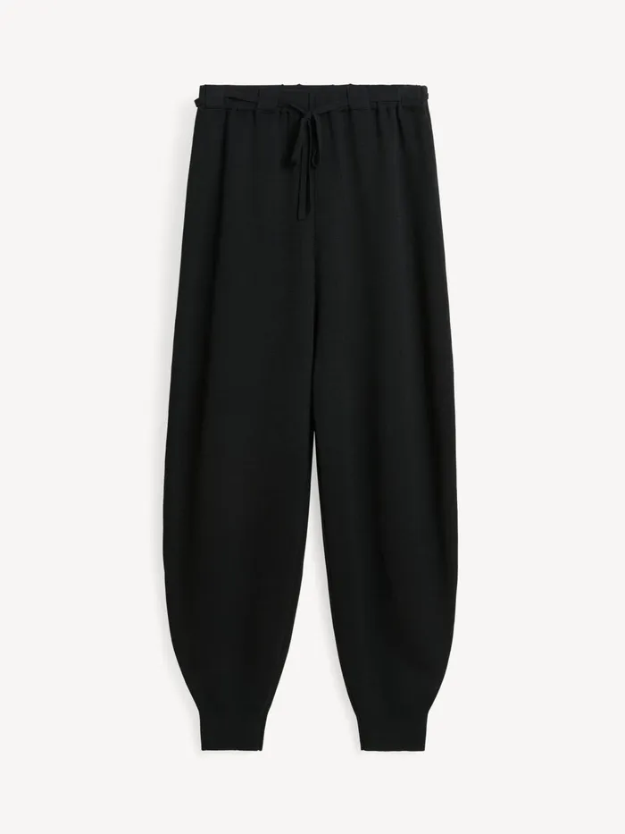 Knitwear Women By Malene Birger Tevana HighWaist Trousers Black