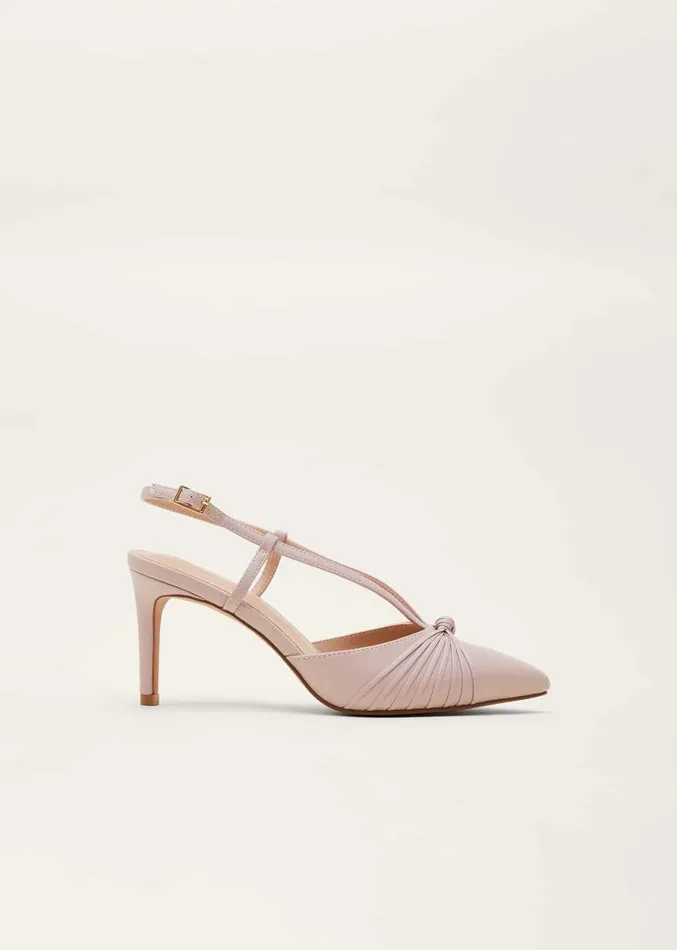 Knot Detail Slingback Heels Latte Women Phase Eight Occasion Shoes