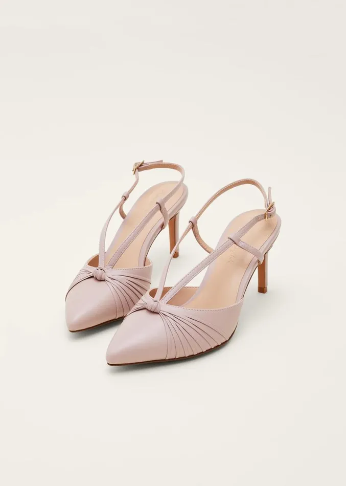 Knot Detail Slingback Heels Latte Women Phase Eight Occasion Shoes