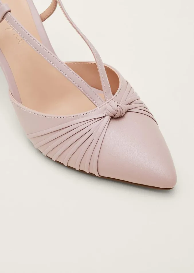 Knot Detail Slingback Heels Latte Women Phase Eight Occasion Shoes