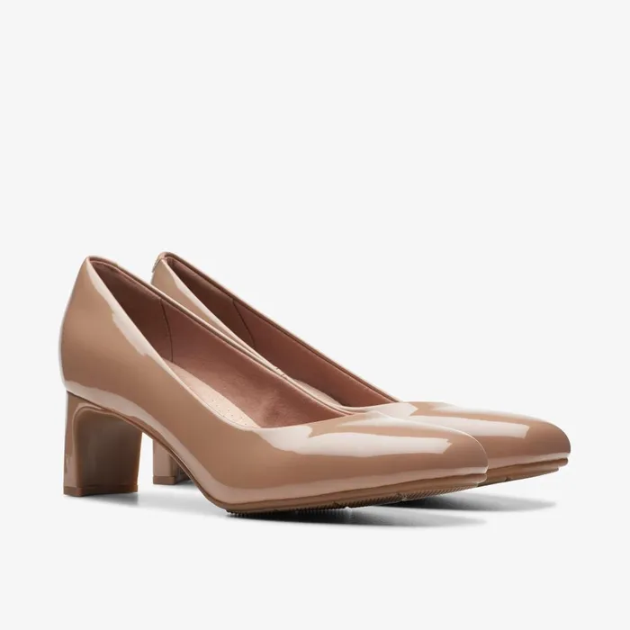 Kyndall Iris Warm Beige Women Clarks Heels and Pumps