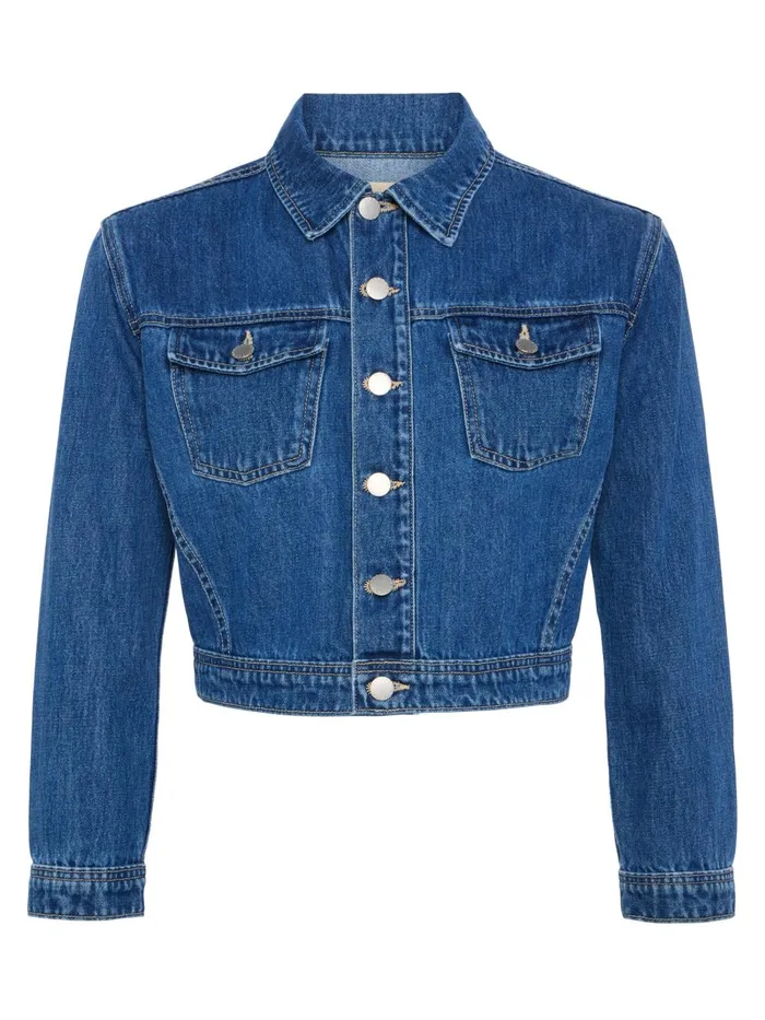 L039Agence Blazers and Jackets Women Koda Cropped Denim Jacket Glendora L039Agence Blazers and Jackets Women Koda Cropped Denim Jacket Glendora