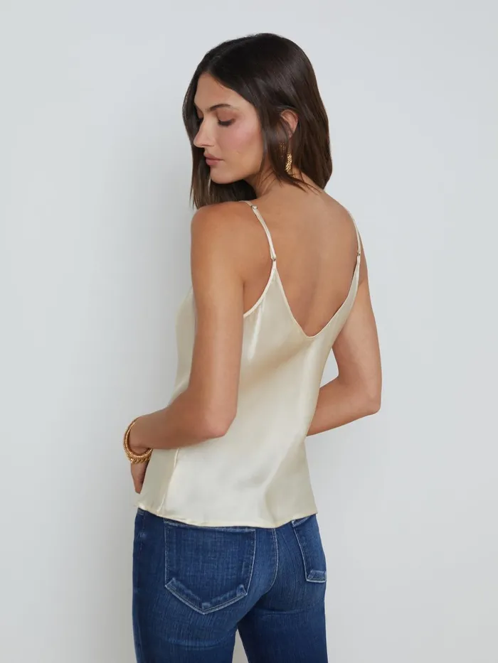 L039Agence Blouses and Tops Women Lexi Silk Camisole Pearl