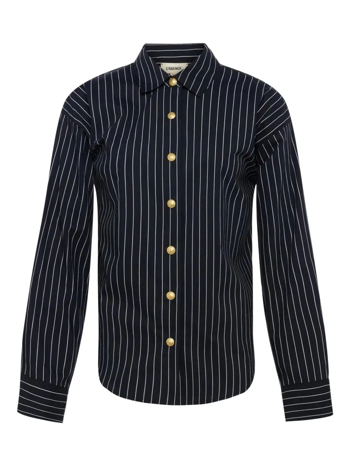 L039Agence Blouses and Tops Women Ripley Oversized ButtonDown Shirt Blackwhite Pinstripe L039Agence Blouses and Tops Women Ripley Oversized ButtonDown Shirt Blackwhite Pinstripe