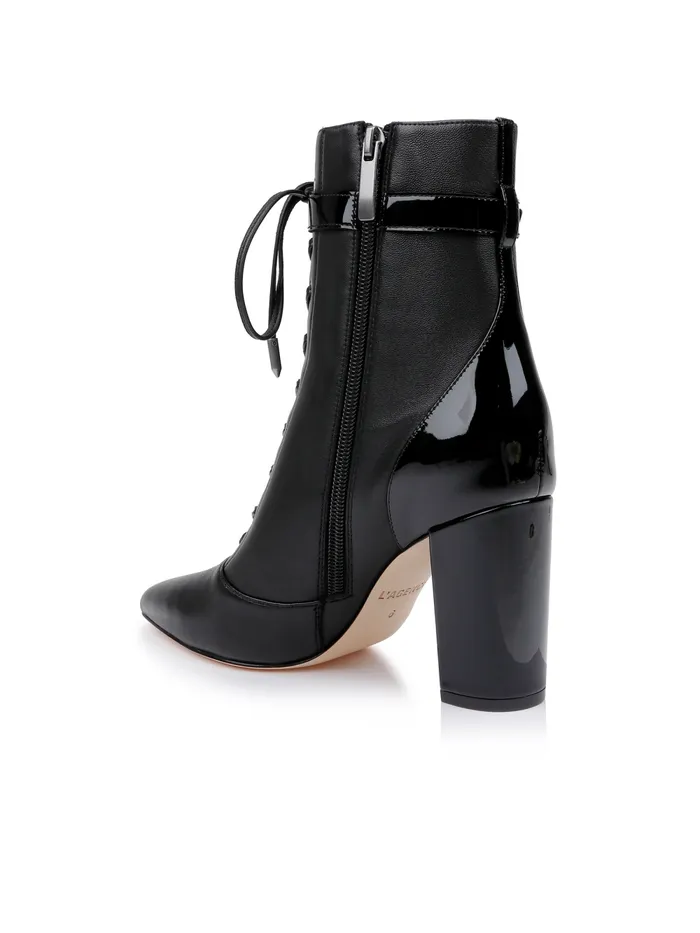 L039Agence Boots and Booties Women Elegante Leather Bootie Black Leather L039Agence Boots and Booties Women Elegante Leather Bootie Black Leather