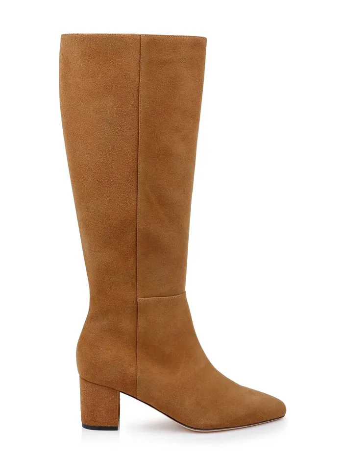 L039Agence Boots and Booties Women Eugenie Suede Boot Biscotti Suede