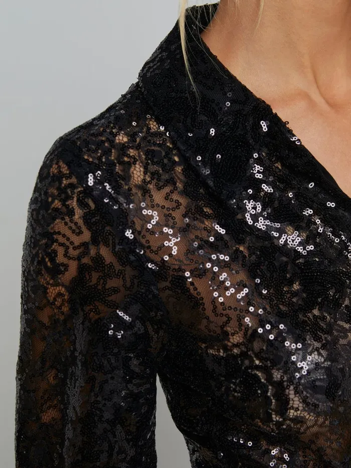 L039Agence Dresses and Jumpsuits Women Frida Lace Dress Black L039Agence Dresses and Jumpsuits Women Frida Lace Dress Black