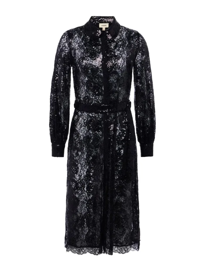 L039Agence Dresses and Jumpsuits Women Frida Lace Dress Black L039Agence Dresses and Jumpsuits Women Frida Lace Dress Black