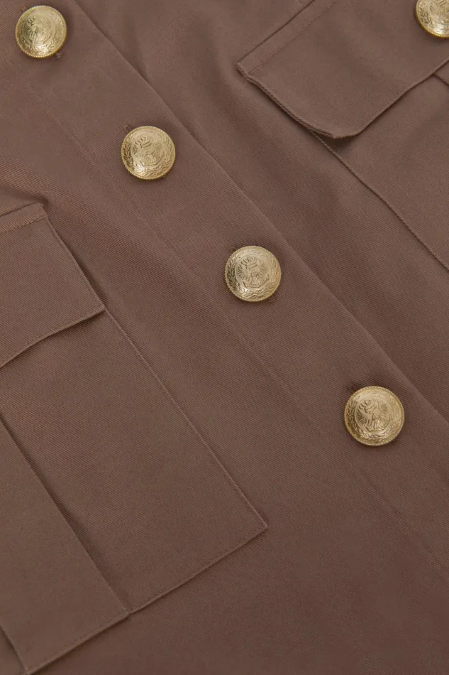 L039Agence Dresses and Jumpsuits Women Idy ButtonFront Dress Chocolate Malt L039Agence Dresses and Jumpsuits Women Idy ButtonFront Dress Chocolate Malt