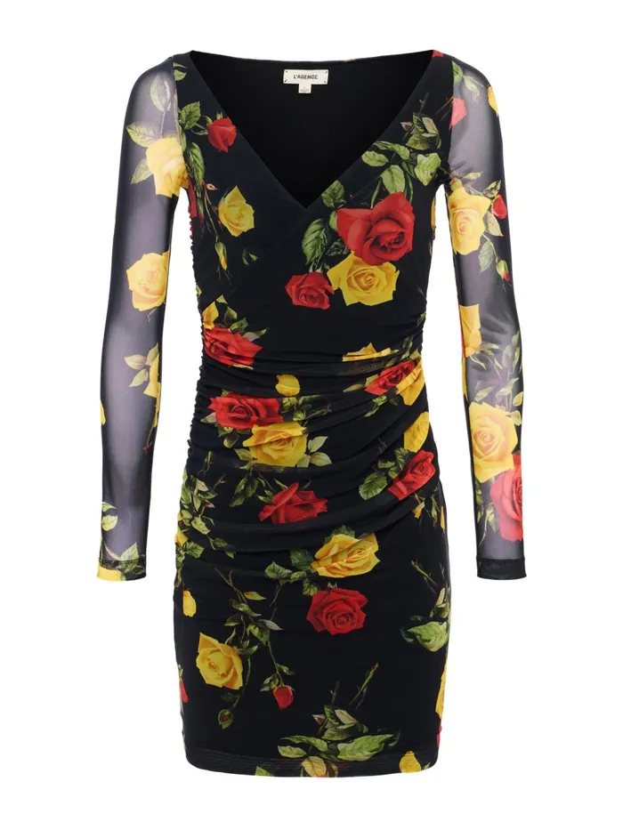 L039Agence Dresses and Jumpsuits Women Reiner Dress Blackredyellow Romantic Rose L039Agence Dresses and Jumpsuits Women Reiner Dress Blackredyellow Romantic Rose