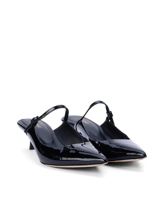 L039Agence Heels Women Edith Patent Leather Mule Black Patent