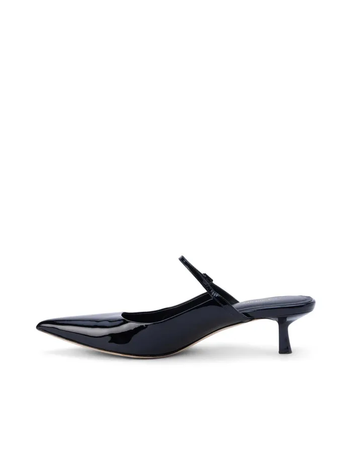 L039Agence Heels Women Edith Patent Leather Mule Black Patent