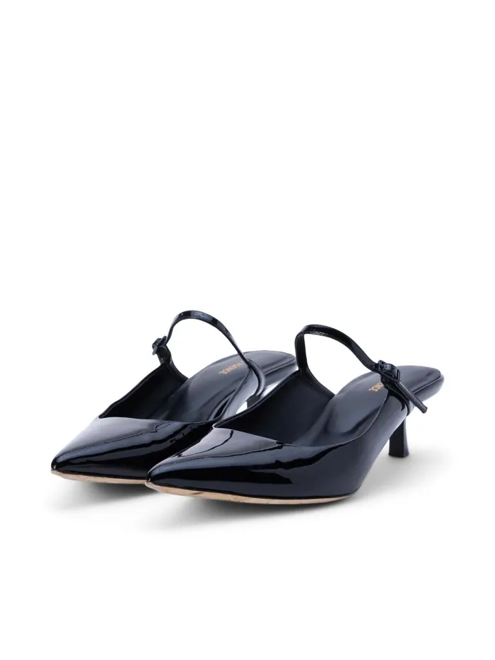 L039Agence Heels Women Edith Patent Leather Mule Black Patent