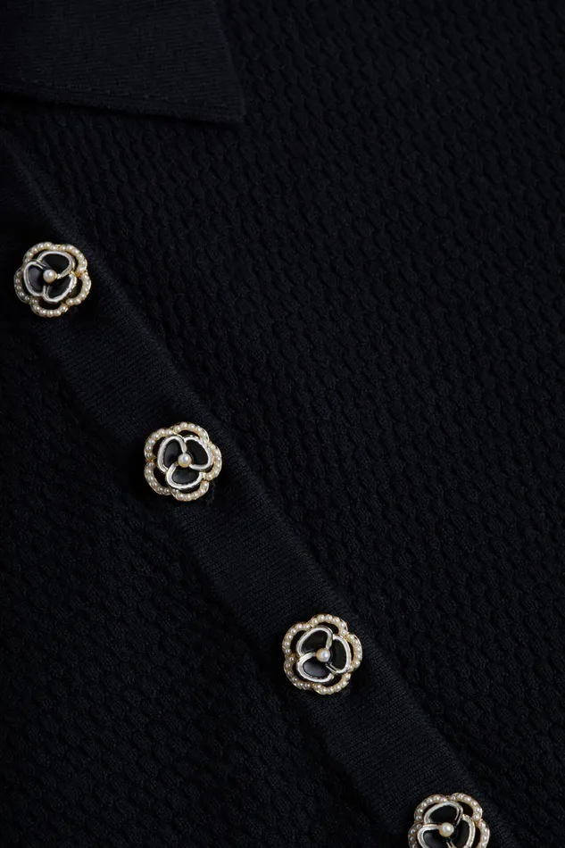 L039Agence Knitwear Women Sterling Sweater Blackjewel Button L039Agence Knitwear Women Sterling Sweater Blackjewel Button