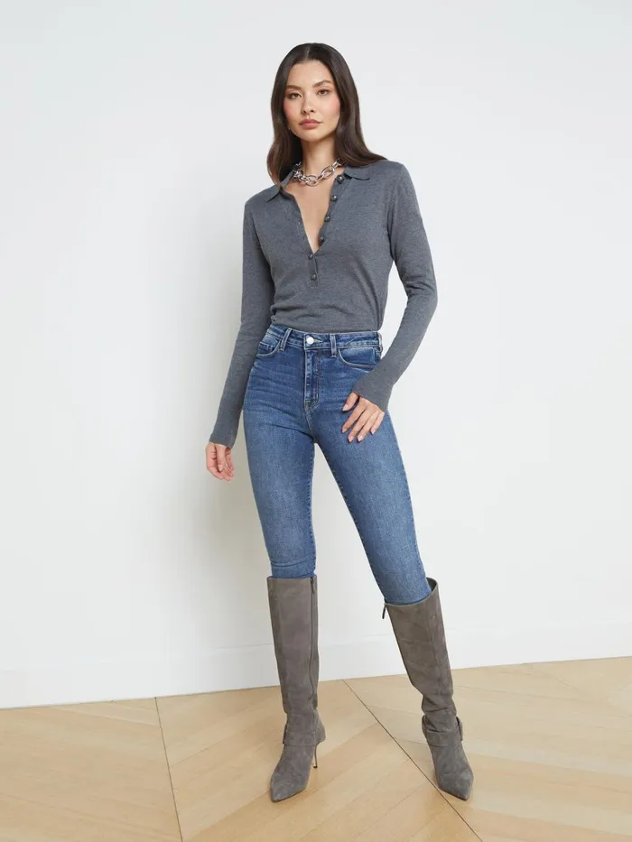 L039Agence Knitwear Women Sterling Sweater Greygunmetal L039Agence Knitwear Women Sterling Sweater Greygunmetal