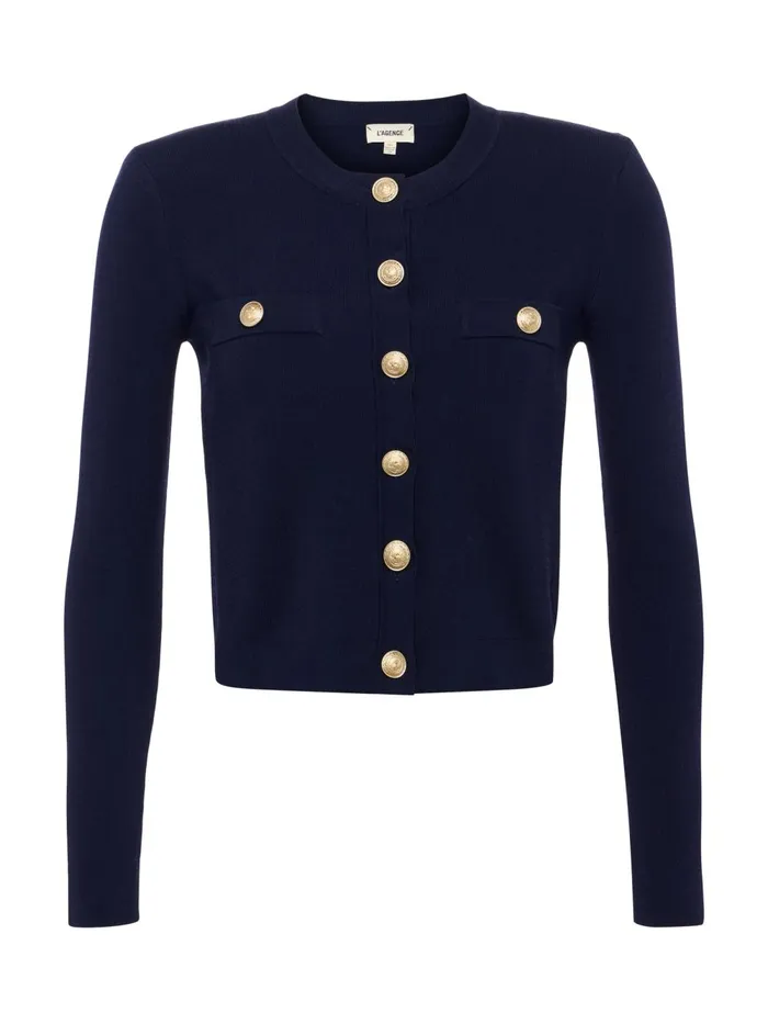 L039Agence Knitwear Women Toulouse Cardigan Midnightgold L039Agence Knitwear Women Toulouse Cardigan Midnightgold