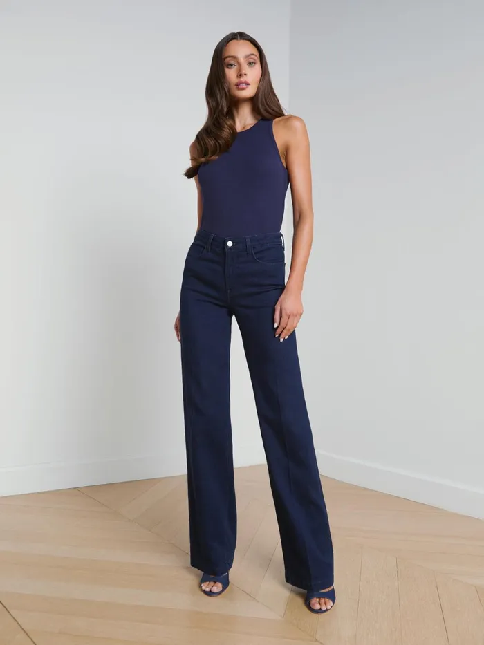 L039Agence Matching Sets Women Clayton WideLeg Jean Palomino