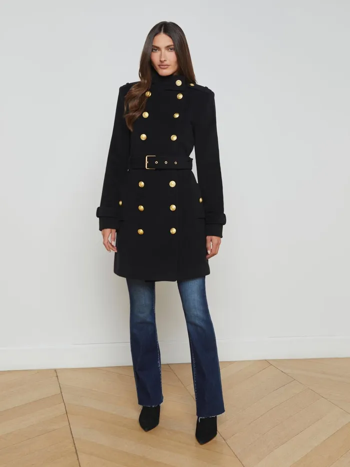 L039Agence Outerwear Women Nalini Coat Black L039Agence Outerwear Women Nalini Coat Black