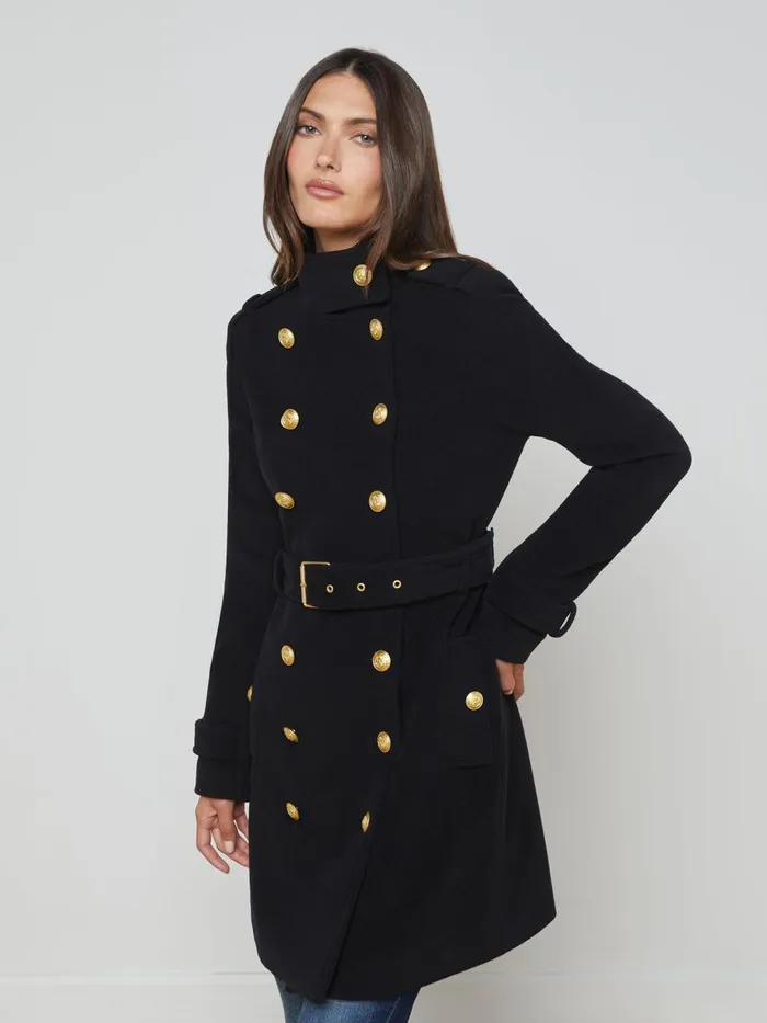 L039Agence Outerwear Women Nalini Coat Black L039Agence Outerwear Women Nalini Coat Black
