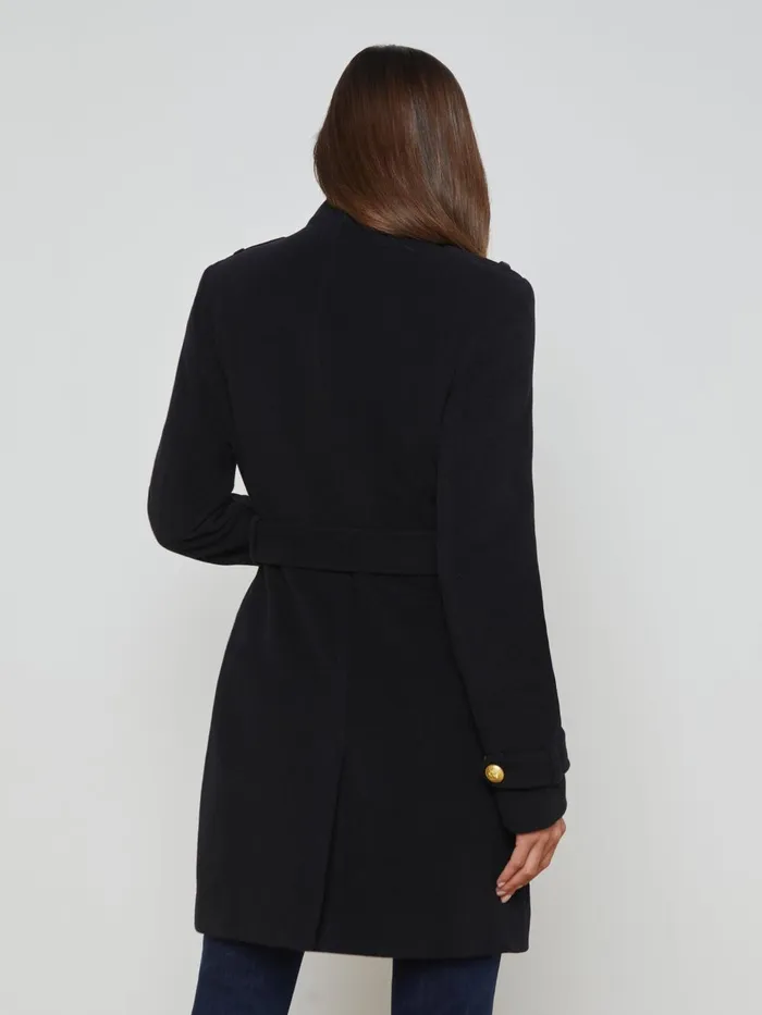 L039Agence Outerwear Women Nalini Coat Black L039Agence Outerwear Women Nalini Coat Black