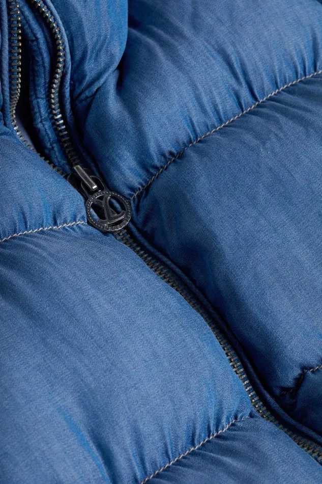L039Agence Outerwear Women Stowe Denim Down Puffer Jacket Medium Wash L039Agence Outerwear Women Stowe Denim Down Puffer Jacket Medium Wash