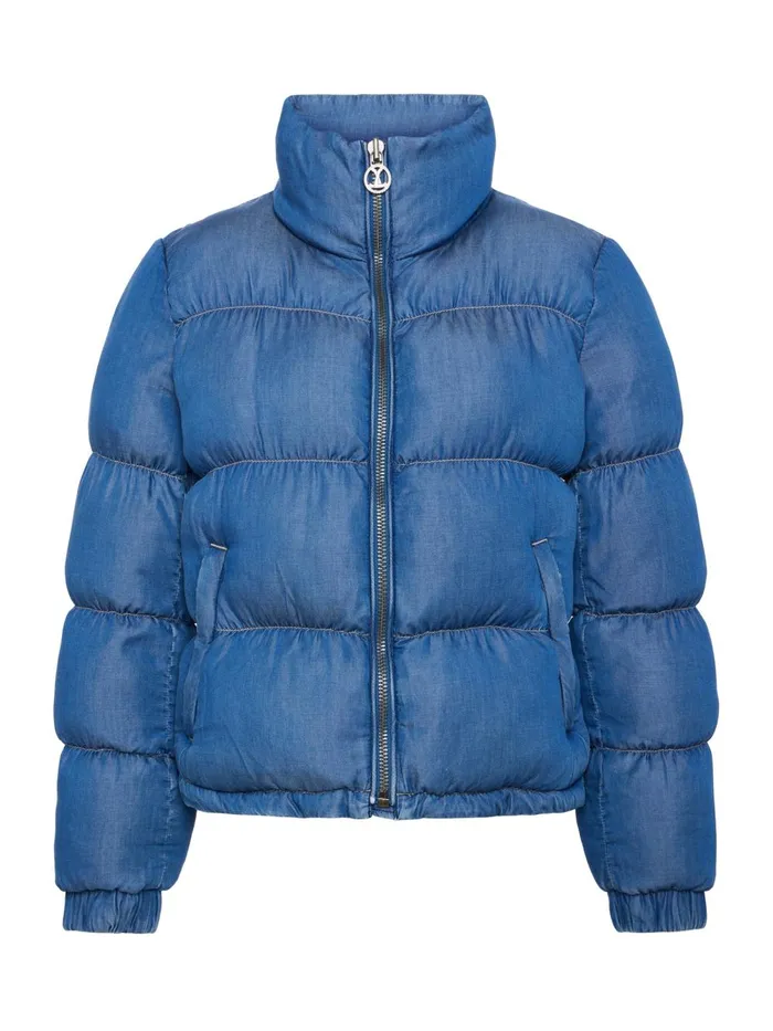 L039Agence Outerwear Women Stowe Denim Down Puffer Jacket Medium Wash L039Agence Outerwear Women Stowe Denim Down Puffer Jacket Medium Wash