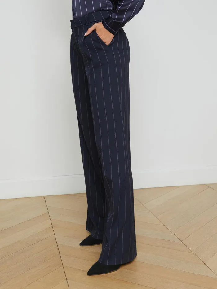 L039Agence Pants Women Allanah Pinstriped Trouser Midnightlight Purple Pinstripe L039Agence Pants Women Allanah Pinstriped Trouser Midnightlight Purple Pinstripe