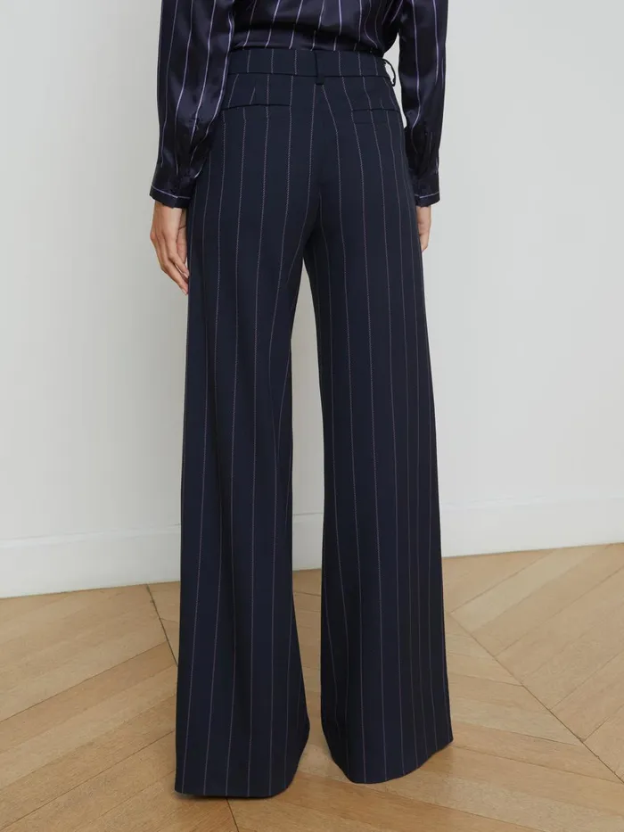 L039Agence Pants Women Allanah Pinstriped Trouser Midnightlight Purple Pinstripe L039Agence Pants Women Allanah Pinstriped Trouser Midnightlight Purple Pinstripe