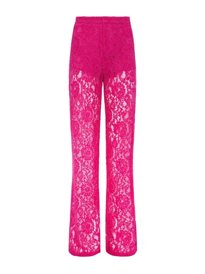 L039Agence Pants Women Livvy Lace Trouser Light Ruby L039Agence Pants Women Livvy Lace Trouser Light Ruby