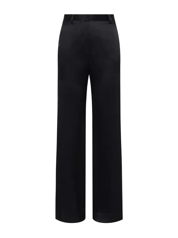 L039Agence Pants Women Pilar Silk WideLeg Pant Black Silk L039Agence Pants Women Pilar Silk WideLeg Pant Black Silk