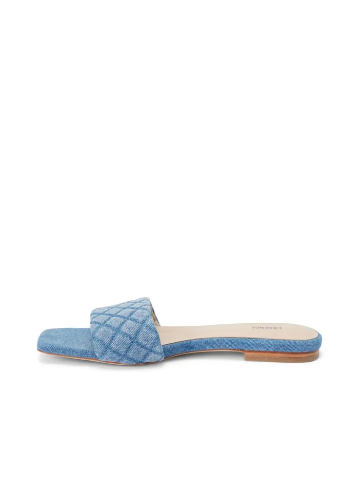 L039Agence Sandals and Wedges Women Aloise Denim Slide Sandal Light Blue Denim L039Agence Sandals and Wedges Women Aloise Denim Slide Sandal Light Blue Denim