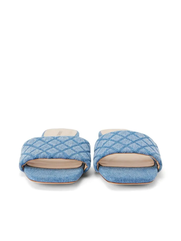 L039Agence Sandals and Wedges Women Aloise Denim Slide Sandal Light Blue Denim L039Agence Sandals and Wedges Women Aloise Denim Slide Sandal Light Blue Denim