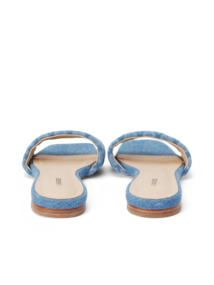 L039Agence Sandals and Wedges Women Aloise Denim Slide Sandal Light Blue Denim L039Agence Sandals and Wedges Women Aloise Denim Slide Sandal Light Blue Denim
