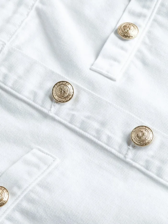 L039Agence Skirts Women Kris Denim Mini Skirt Blanc L039Agence Skirts Women Kris Denim Mini Skirt Blanc