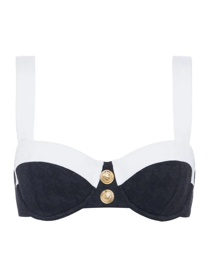 L039Agence Swimwear Women Alexandria Bikini Top Blackwhite L039Agence Swimwear Women Alexandria Bikini Top Blackwhite