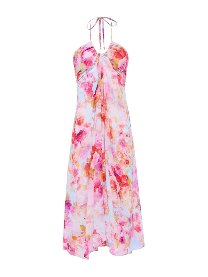 L039Agence Swimwear Women Cheri Midi Dress Multi Soft Cloud Floral L039Agence Swimwear Women Cheri Midi Dress Multi Soft Cloud Floral
