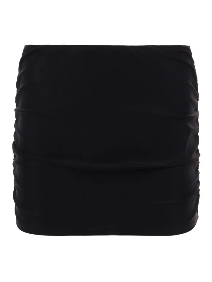 L039Agence Swimwear Women Coco Mini Skirt CoverUp Black L039Agence Swimwear Women Coco Mini Skirt CoverUp Black