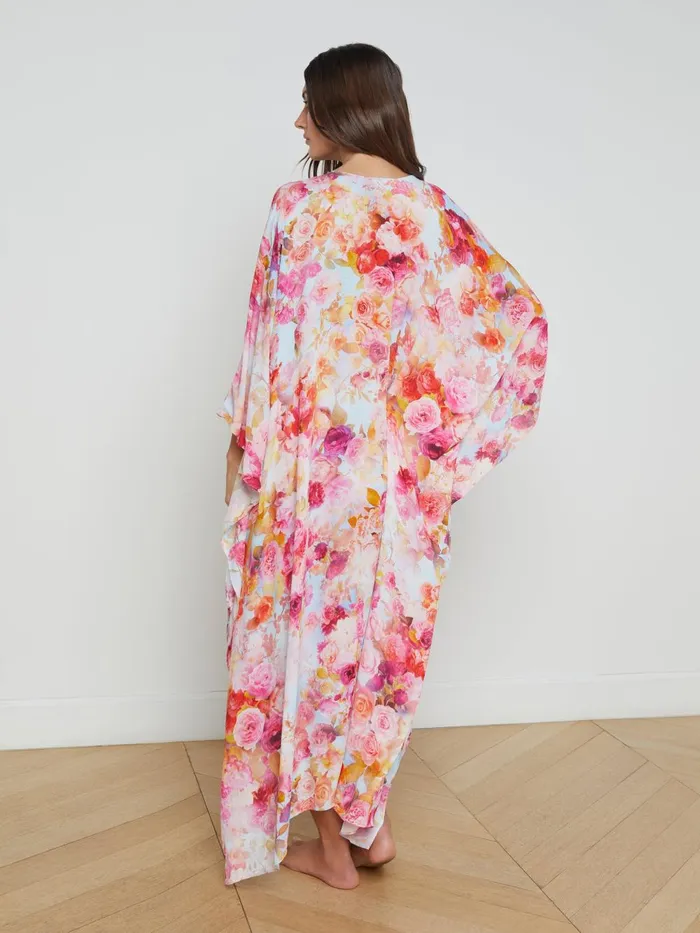 L039Agence Swimwear Women Kara Kimono CoverUp Multi Soft Cloud Floral L039Agence Swimwear Women Kara Kimono CoverUp Multi Soft Cloud Floral