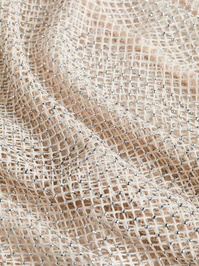 L039Agence Swimwear Women Noemi Mesh CoverUp Pant Champagne L039Agence Swimwear Women Noemi Mesh CoverUp Pant Champagne
