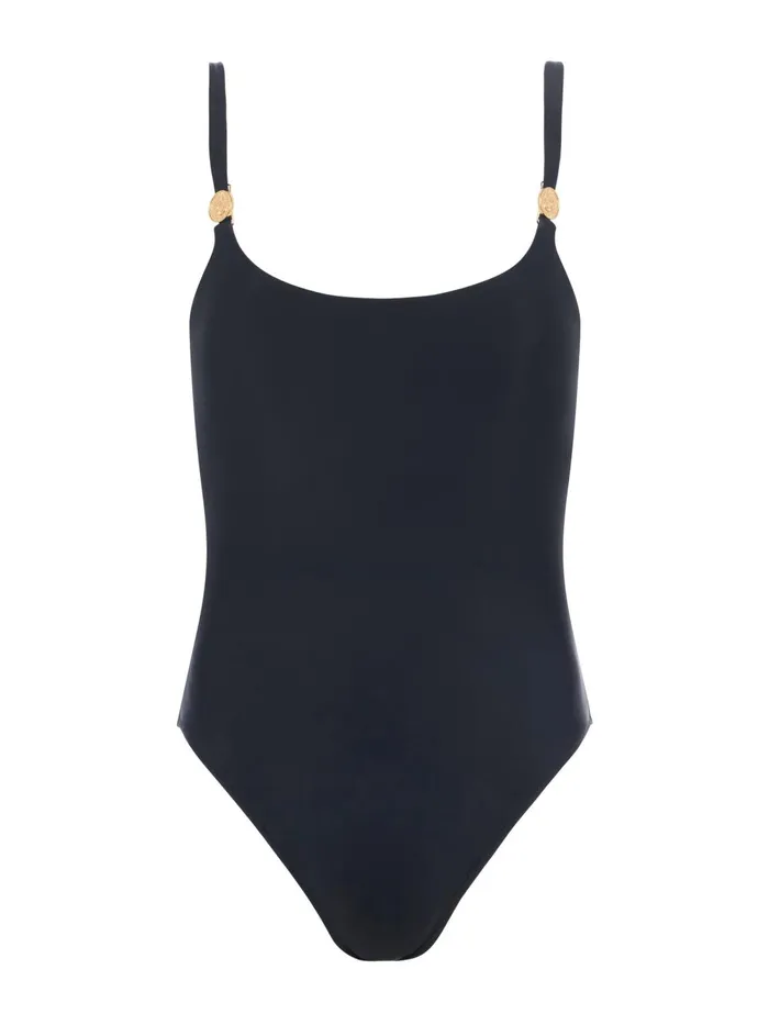 L039Agence Swimwear Women Remi OnePiece Swimsuit Blackgold Coin