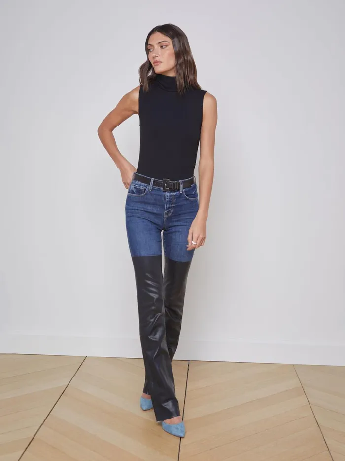 L039Agence Tees Women Ceci Sleeveless Turtleneck Micro Modal Black L039Agence Tees Women Ceci Sleeveless Turtleneck Micro Modal Black
